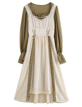 Light Green Victorian Dress with Balloon Sleeves