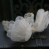 Retro Butterfly Pearl Hair Wedding Headband Hair Jewelry for Women